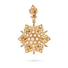 NO RESERVE - AN ANTIQUE VICTORIAN PEARL AND DIAMOND STAR BROOCH / PENDANT, CIRCA 1890 in 18ct yellow