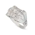 A RETRO DIAMOND DRESS RING set with a principal old cut diamond of approximately 1.00 carat,