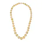 NO RESERVE - A CITRINE BEAD NECKLACE comprising a single row of graduating facetted citrine beads,