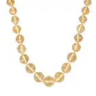 NO RESERVE - A CITRINE BEAD NECKLACE comprising a single row of graduating facetted citrine beads,