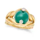 GILBERT ALBERT, A VINTAGE INTERCHANGEABLE HARDSTONE AND DIAMOND RING SET in 18ct yellow gold, the