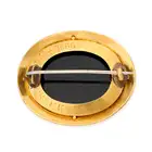 NO RESERVE - AN ANTIQUE VICTORIAN BANDED AGATE BROOCH, CIRCA 1866 in yellow gold, set with an oval