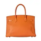 NO RESERVE - HERMÈS ORANGE TOGO BIRKIN 30 BAG  Condition grade C+.  Orange Togo leather exterior