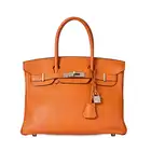 NO RESERVE - HERMÈS ORANGE TOGO BIRKIN 30 BAG  Condition grade C+.  Orange Togo leather exterior