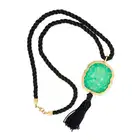 NO RESERVE - KENNETH LANE, A LUCITE, LACQUER AND RHINESTONE TASSEL NECKLACE the pendant set with