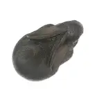 MANFRED WILD, AN OBSIDIAN AND DIAMOND RABBIT carved from a single piece of obsidian to depict a