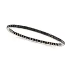 THREE ART DECO ONYX AND DIAMOND BANGLES, EARLY 20TH CENTURY one set all around with a row of old