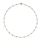 NO RESERVE - AN ANTIQUE BEAD NECKLACE, 19TH CENTURY comprising a row of blue and white glass