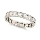A VINTAGE DIAMOND FULL ETERNITY RING set all around with a row of round brilliant cut diamonds,