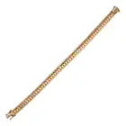 NO RESERVE - MAPPIN & WEBB, A VINTAGE GOLD BRACELET in 9ct yellow, white and rose gold, comprising a
