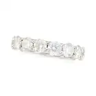 A FINE DIAMOND FULL ETERNITY RING set all around with a row of round brilliant cut diamonds