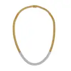 A DIAMOND NECKLACE in beaded design, the central section set with round brilliant cut diamonds all