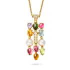 BULGARI, A MULTI GEM AND DIAMOND ALLEGRA PENDANT NECKLACE in 18ct yellow gold, the pendant