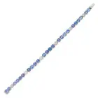 OSCAR FRIEDMAN, A SAPPHIRE AND DIAMOND LINE BRACELET set with a row of cushion cut sapphires,