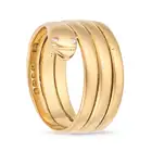 AN ANTIQUE VICTORIAN DIAMOND SNAKE RING, 1898 in 18ct yellow gold, designed as a coiled snake, the