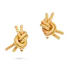 GEORGES L'ENFANT FOR HERMES, A PAIR OF VINTAGE LOVER'S KNOT CLIP EARRINGS in 18ct yellow gold,