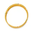 A GOLD BANGLE in yellow gold, the hinged openwork bangle designed as rows of twisted wirework,