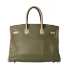 HERMÈS HSS VERT CANOPEE AND GRIS TOURTERELLE CLEMENCE BIRKIN 35 BAG Condition grade C+. A