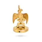 AN ANTIQUE VICTORIAN BLOODSTONE EAGLE SEAL PENDANT in yellow gold, designed as an eagle grasping a