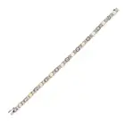 A VINTAGE PEARL AND DIAMOND BRACELET in platinum and white gold, comprising a row of round brilliant