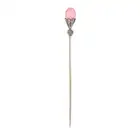 A FINE ANTIQUE CONCH PEARL AND DIAMOND STICK / TIE PIN, CIRCA 1905 in 18ct white gold, set with a