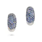 CARTIER, A PAIR OF SAPPHIRE CLIP EARRINGS, 1995 in 18ct white gold, each designed as a hoop, pave