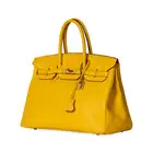 NO RESERVE - HERMÈS JAUNE CLEMENCE BIRKIN 35 BAG  Condition grade B-.  Jaune Clemence leather