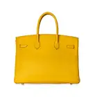 NO RESERVE - HERMÈS JAUNE CLEMENCE BIRKIN 35 BAG  Condition grade B-.  Jaune Clemence leather