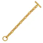 HERMES, A CHAIN D'ANCRE BRACELET in gilded silver, comprising a row of mariner links, signed Hermes,