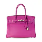 NO RESERVE - HERMÈS ROSE POURPRE TOGO BIRKIN 30 BAG  Condition grade B+.  Rose Pourpre Togo