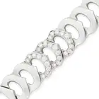 CARTIER, A DIAMOND C DE CARTIER BRACELET in 18ct white gold, comprising a row of C shaped links,