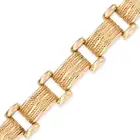 TIFFANY & CO, A RETRO GOLD TANK BRACELET in 14ct yellow gold, comprising a series of bevelled