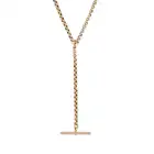AN ANTIQUE T BAR NECKLACE in 9ct yellow gold, comprising a belcher chain suspending a length of