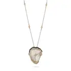 A BAROQUE PEARL AND DIAMOND PENDANT NECKLACE the pendant set with a baroque pearl of 30.0mm,