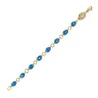 VICTOR MAYER FOR FABERGE, A DIAMOND AND ENAMEL BRACELET in 18ct yellow gold, comprising a row of
