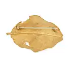ANDREW GRIMA, A DIAMOND LEAF BROOCH, 1968 in 18ct yellow gold, realistically modelled as a leaf