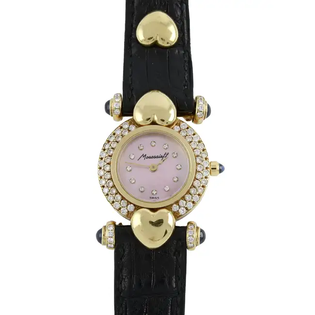 Diamond and sapphire watch, by Moussaieff