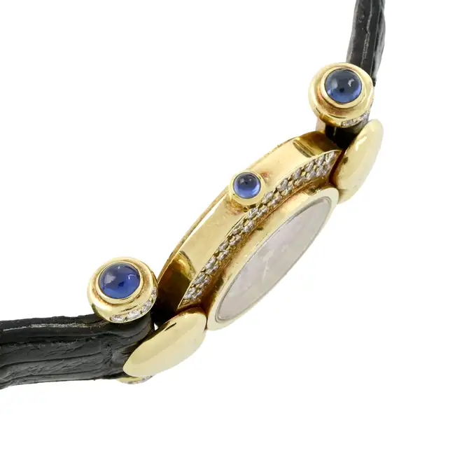 Diamond and sapphire watch, by Moussaieff