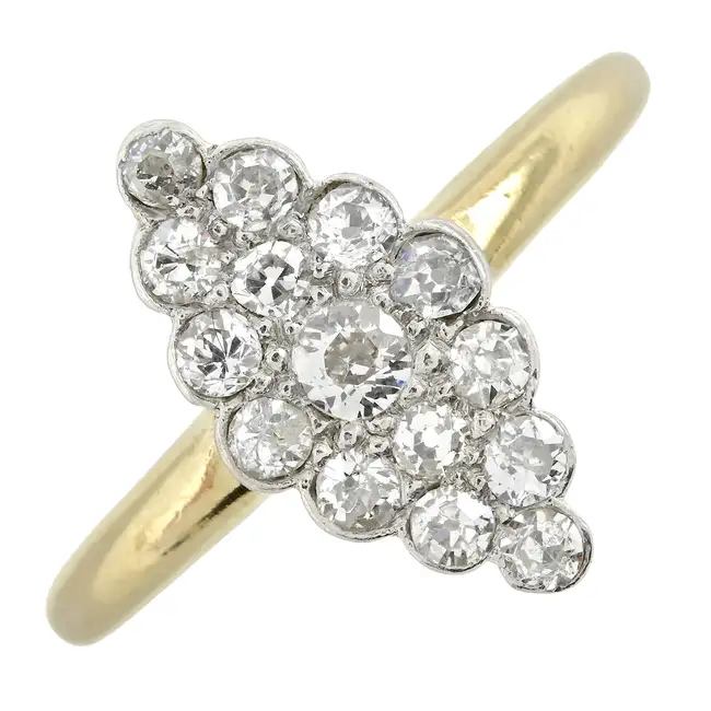 Early 20th century 18ct gold diamond ring