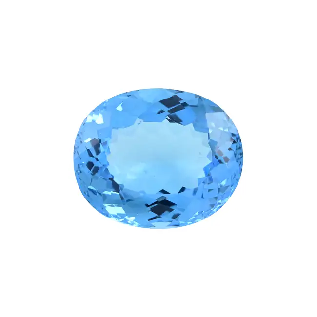 Oval-shape blue topaz, 110.90ct