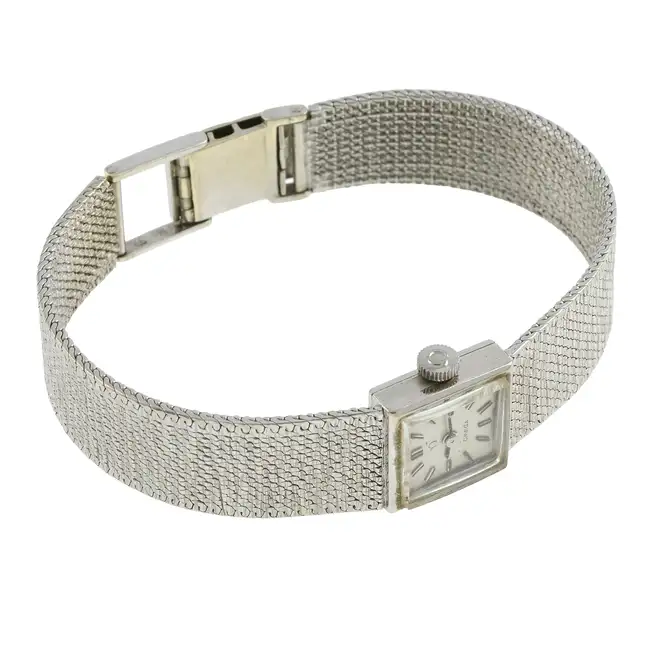 Lady's 9ct gold wrist watch by Omega 