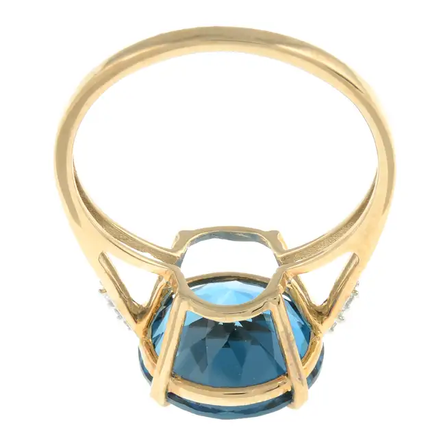 9ct gold topaz single-stone ring
