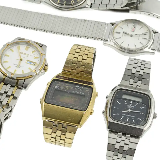 Eight Seiko watches