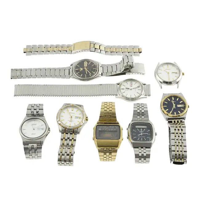 Eight Seiko watches