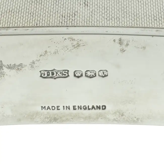 Silver hip flask by James Dixon & Sons