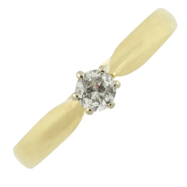 18ct gold diamond single-stone ring
