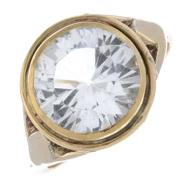 Topaz single-stone ring