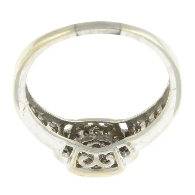 9ct gold diamond cluster dress ring