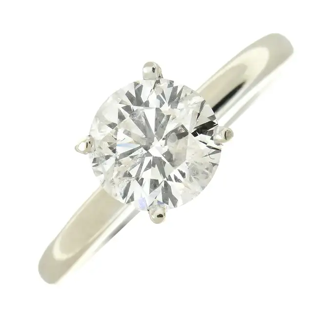 Diamond single-stone ring