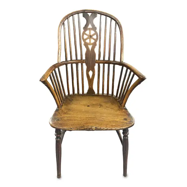 Elm and Yew Wood Windsor Chair